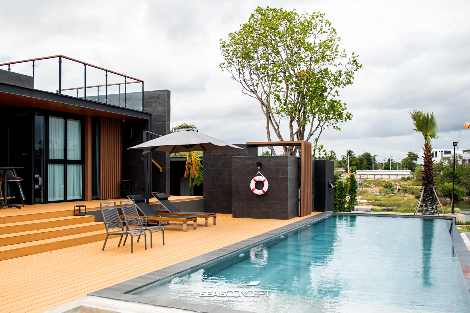 แบบบ้านน็อคดาวน์สไตล์รีสอร์ท